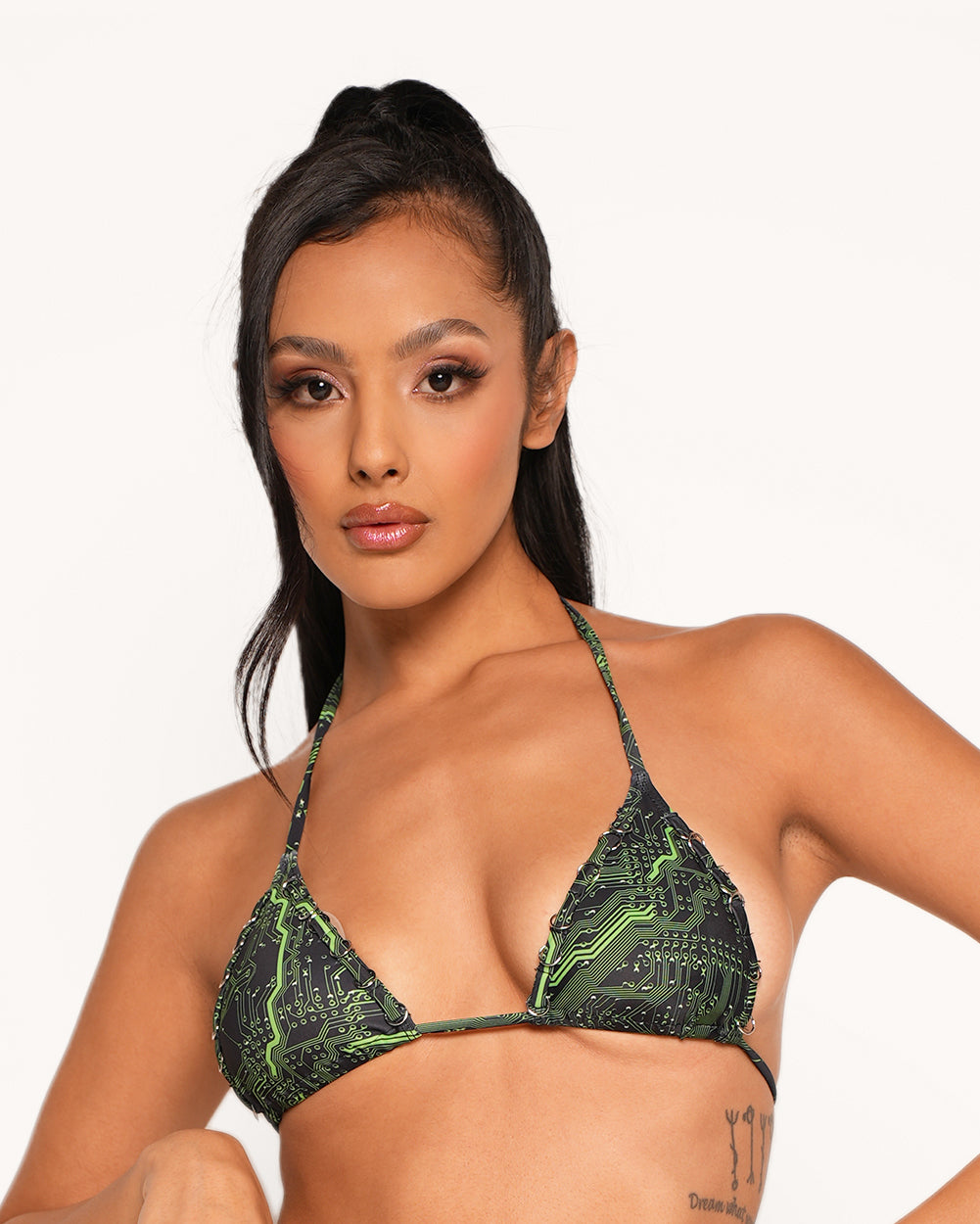 Cyber Matrix Bikini Top