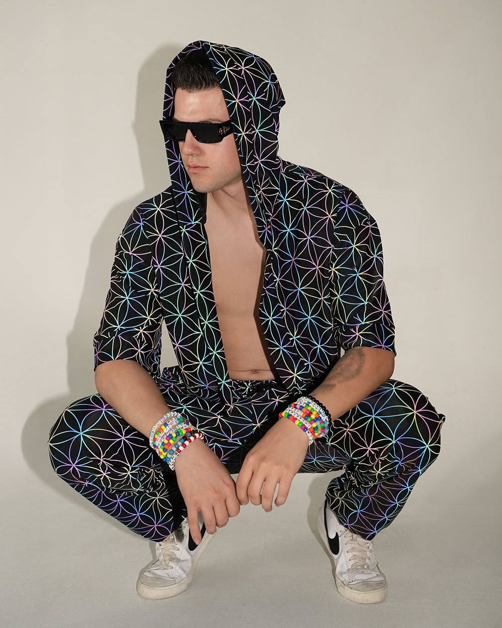 Glowkeeper Rainbow Reflective Hooded Robe
