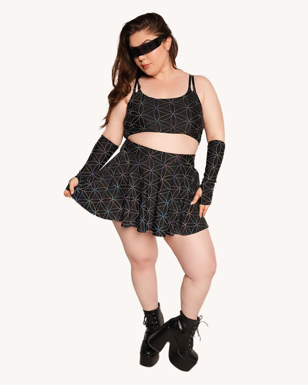 Glowkeeper Rainbow Reflective Skirt