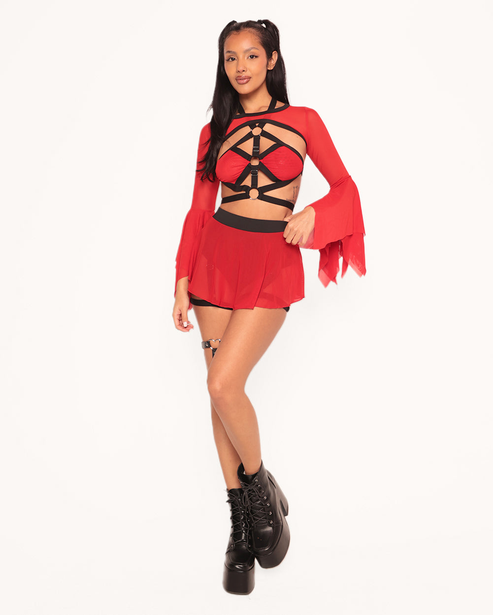 Kandi Diva x iHR Locked & Loaded Mini Skirt Outfit