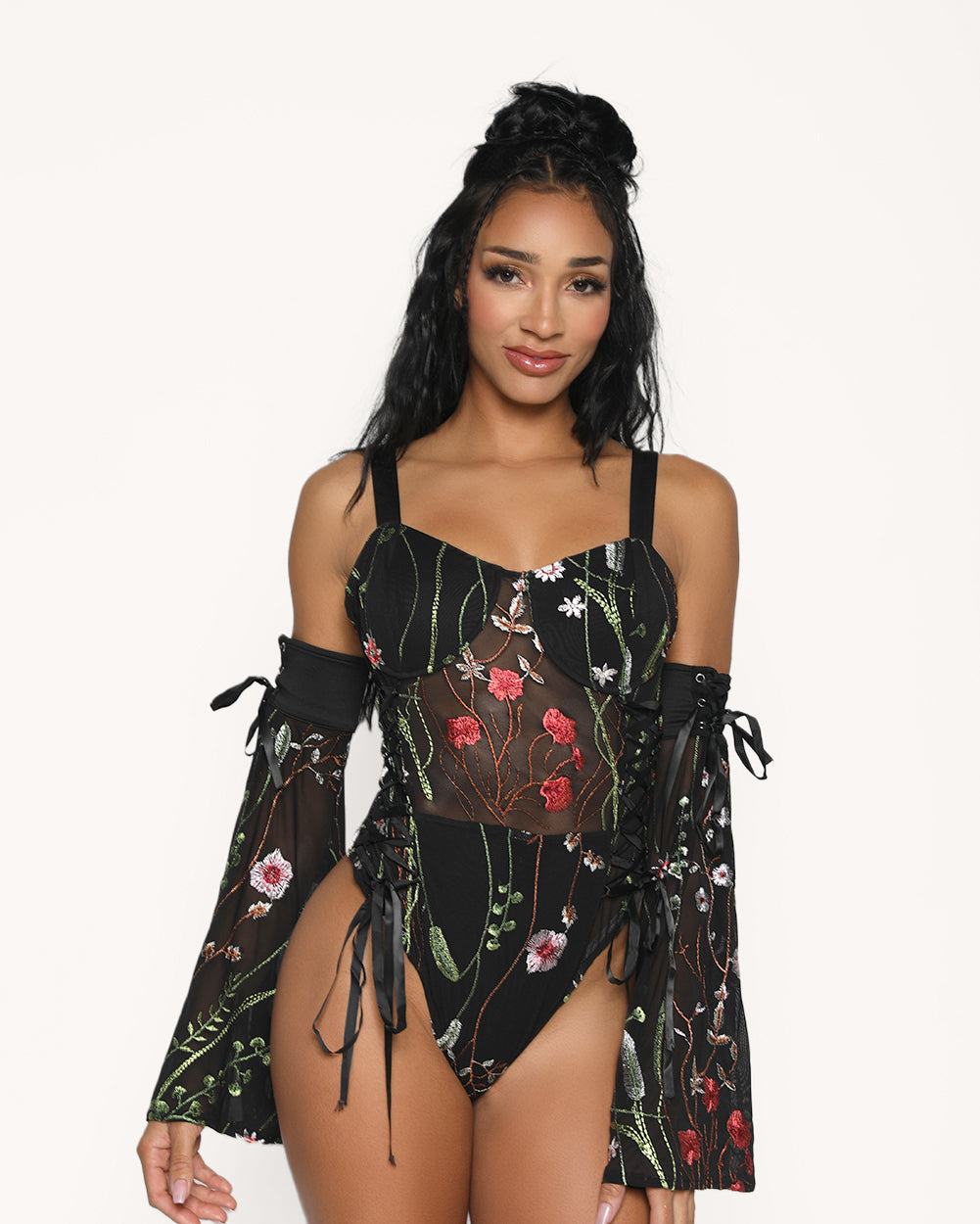 Lace Flowerfields Stretch Bodysuit