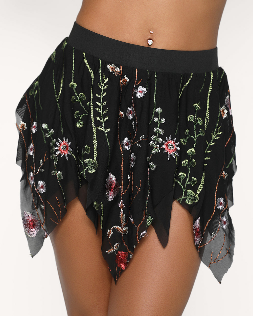 Lace Flowerfields Stretch Pixie Skirt