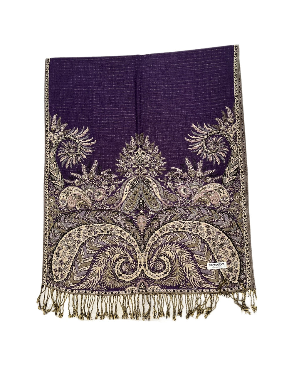 Lost in Paradise Paisley Purple Pashmina