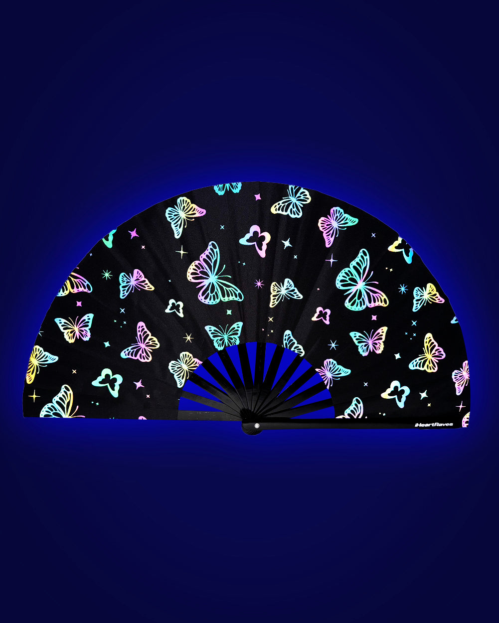 Lucid Flight Rainbow Reflective Hand Fan