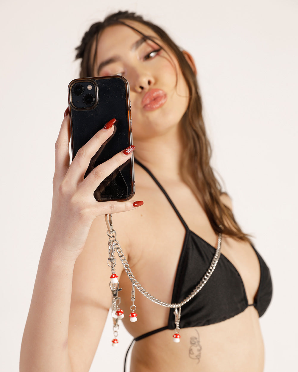 Mushroom Paradise Crossbody Chain Phone Strap