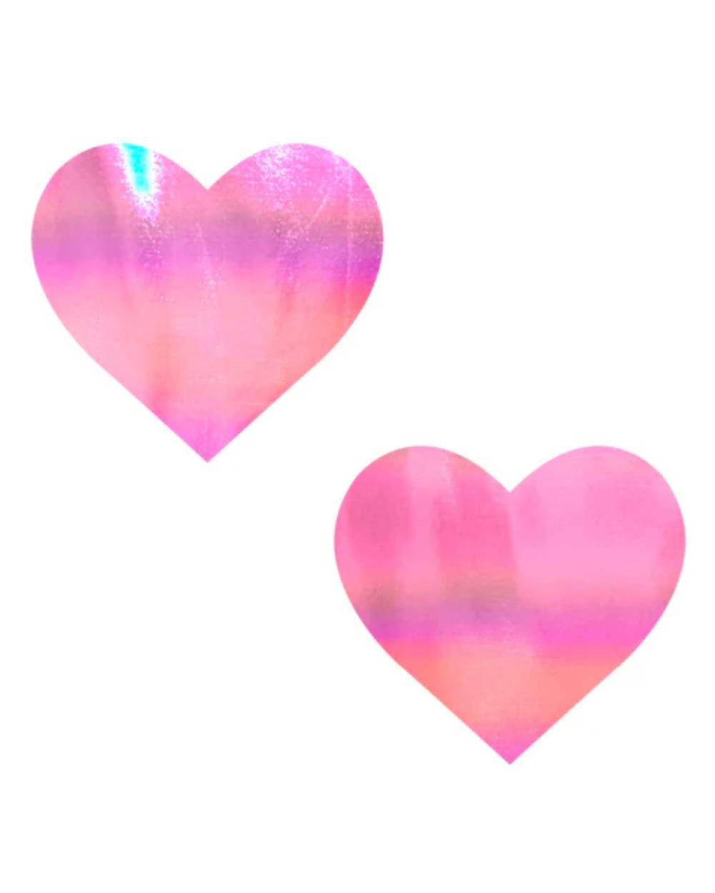 Neva Nude Holo Heart J Valentine Fabric Pasties