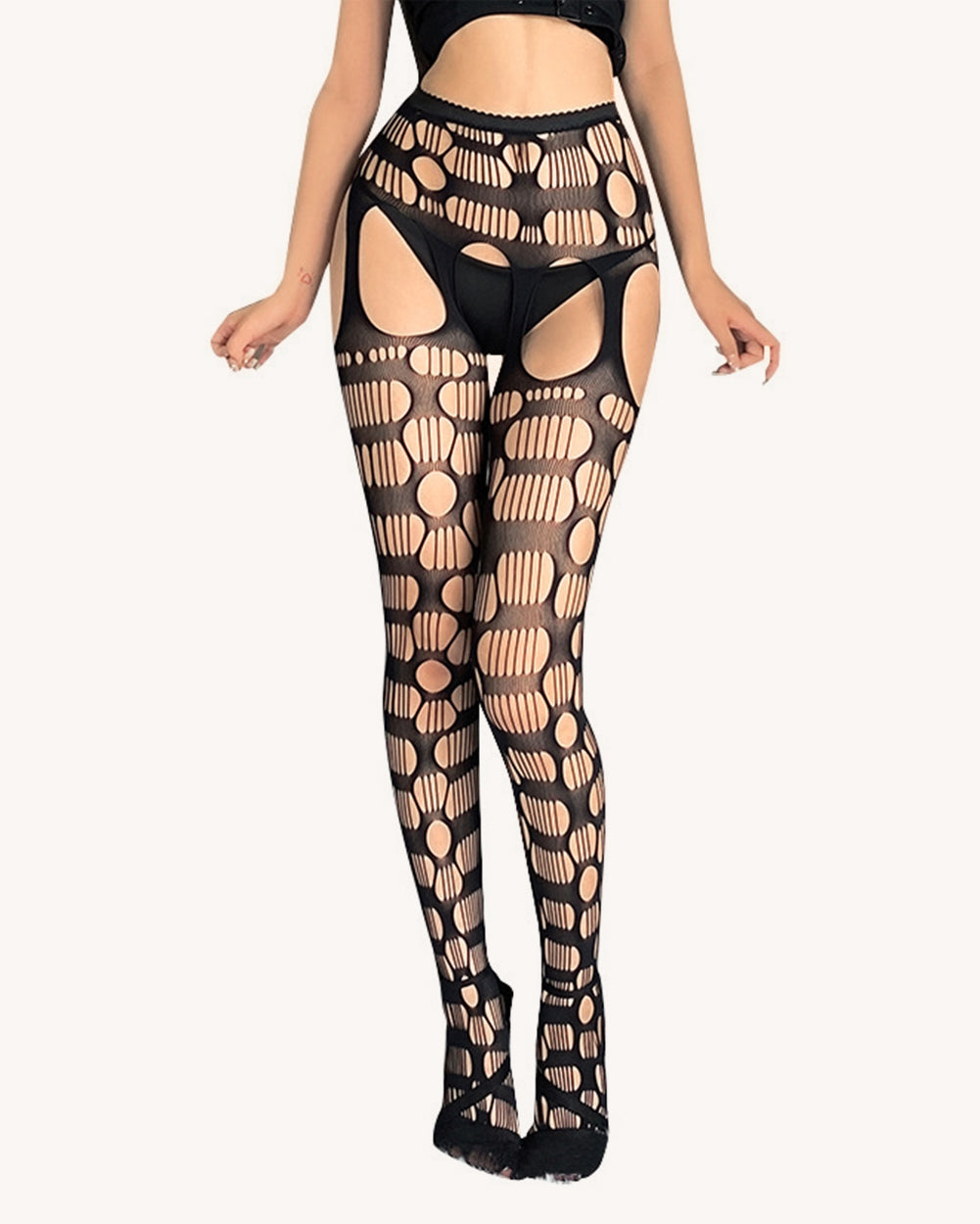 No Competition Suspender Thigh Highs