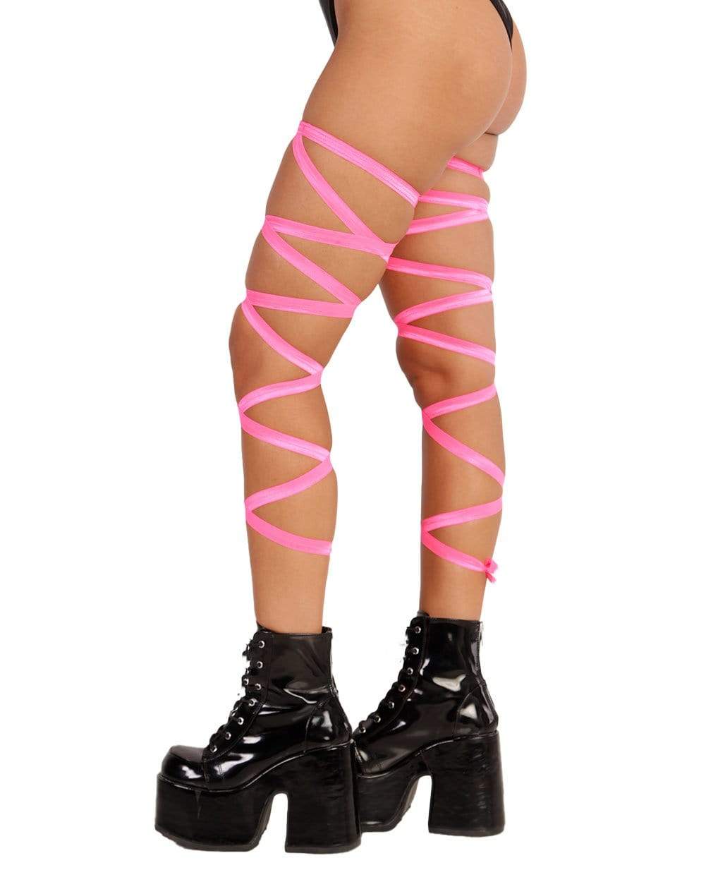 Pair of Non-Slip Neon Pink Leg Wraps