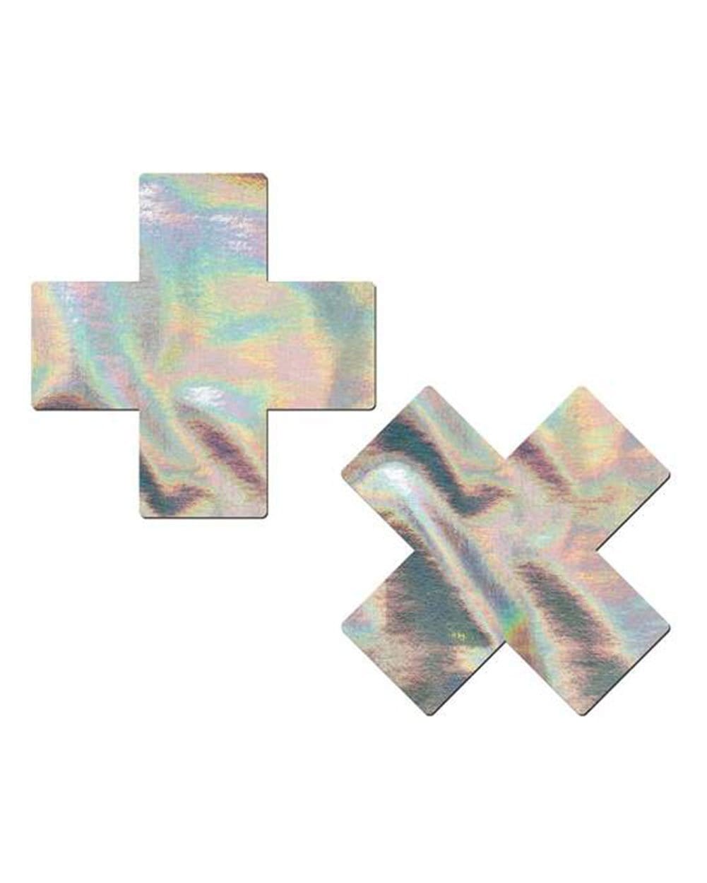 Pastease Hologram Cross Rave Pasties (Set of 2 Pasties)