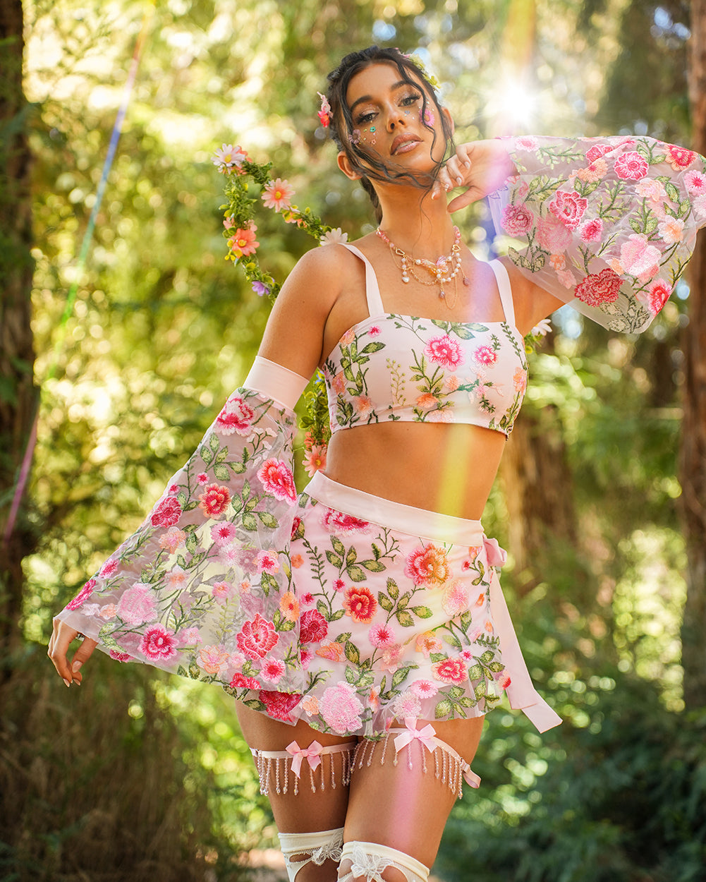 Pixie Petals Side Tie Skirt