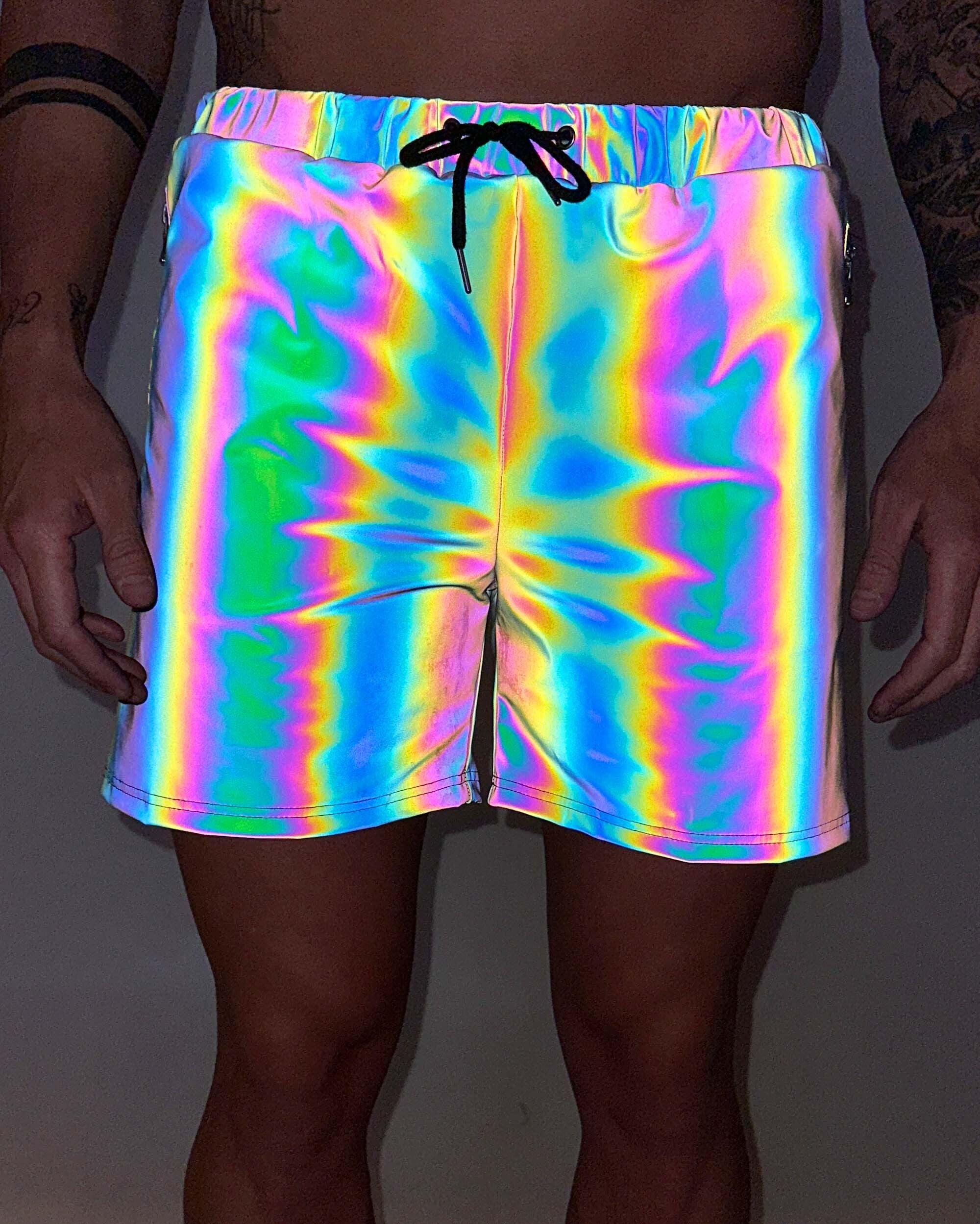 Rainbow Frequency Men's Reflective Shorts