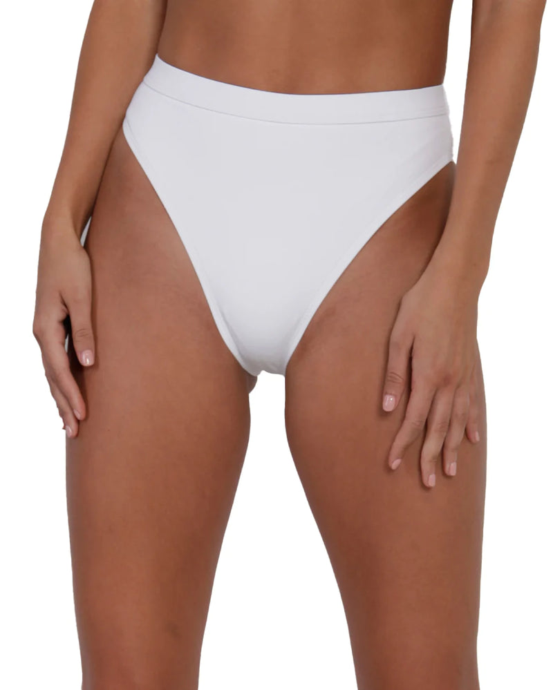 Recycled Fabric Malibu BB High Cut Bottoms - White