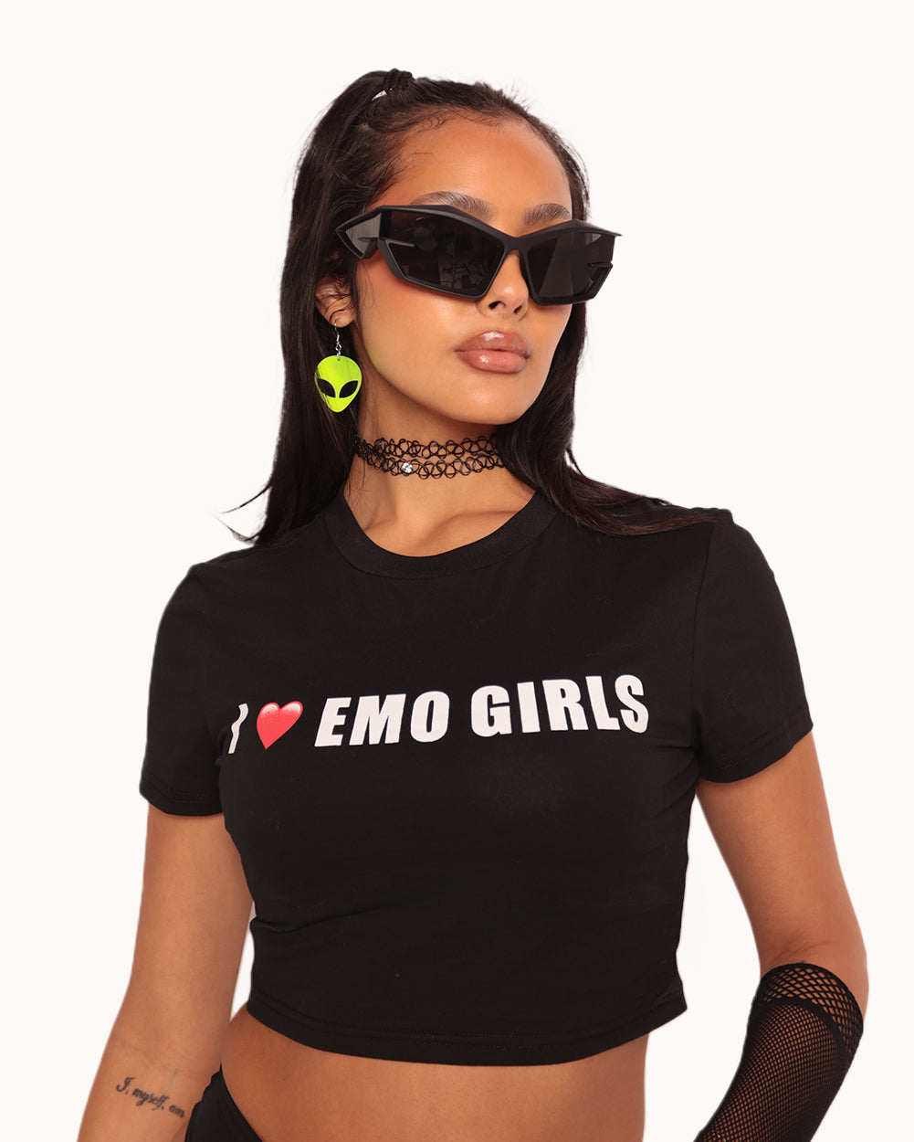 I Love Emo Girls Crop Top