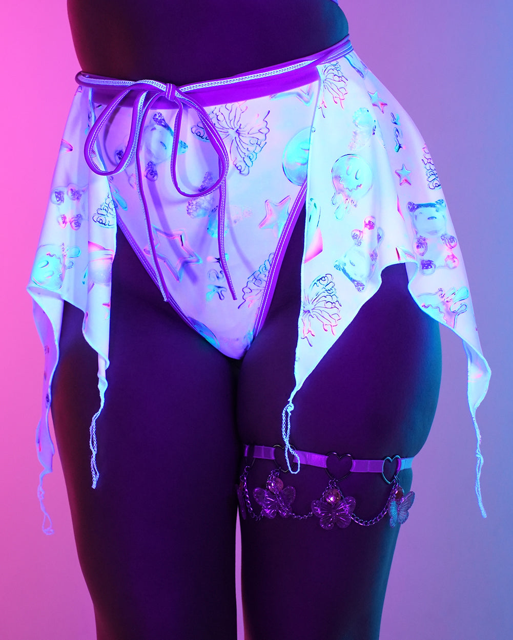 Rolita Couture x iHR Cosmic Chrome Flair Skirt