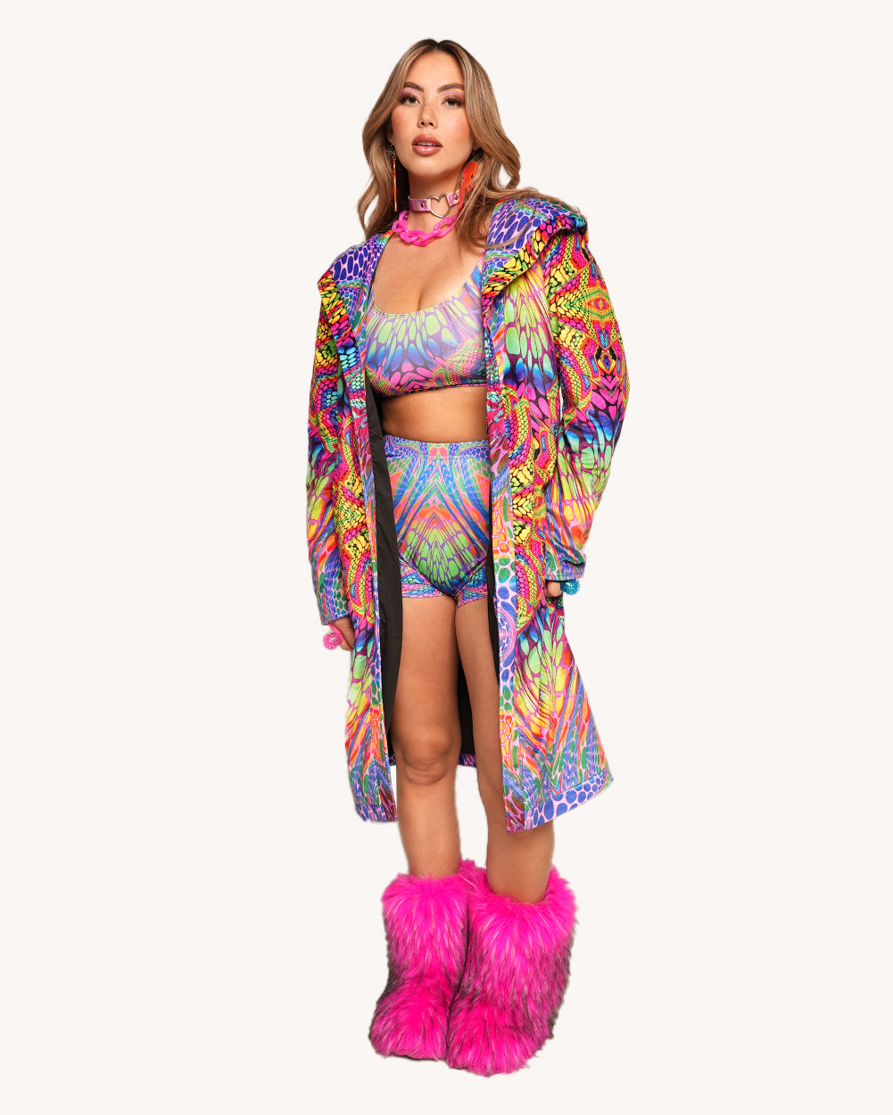 Neon Blue/Neon Pink/Yellow / M