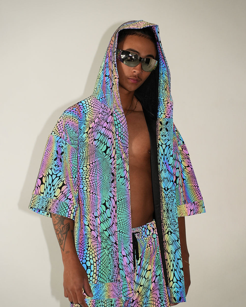Viper Vision Rainbow Reflective Hooded Robe