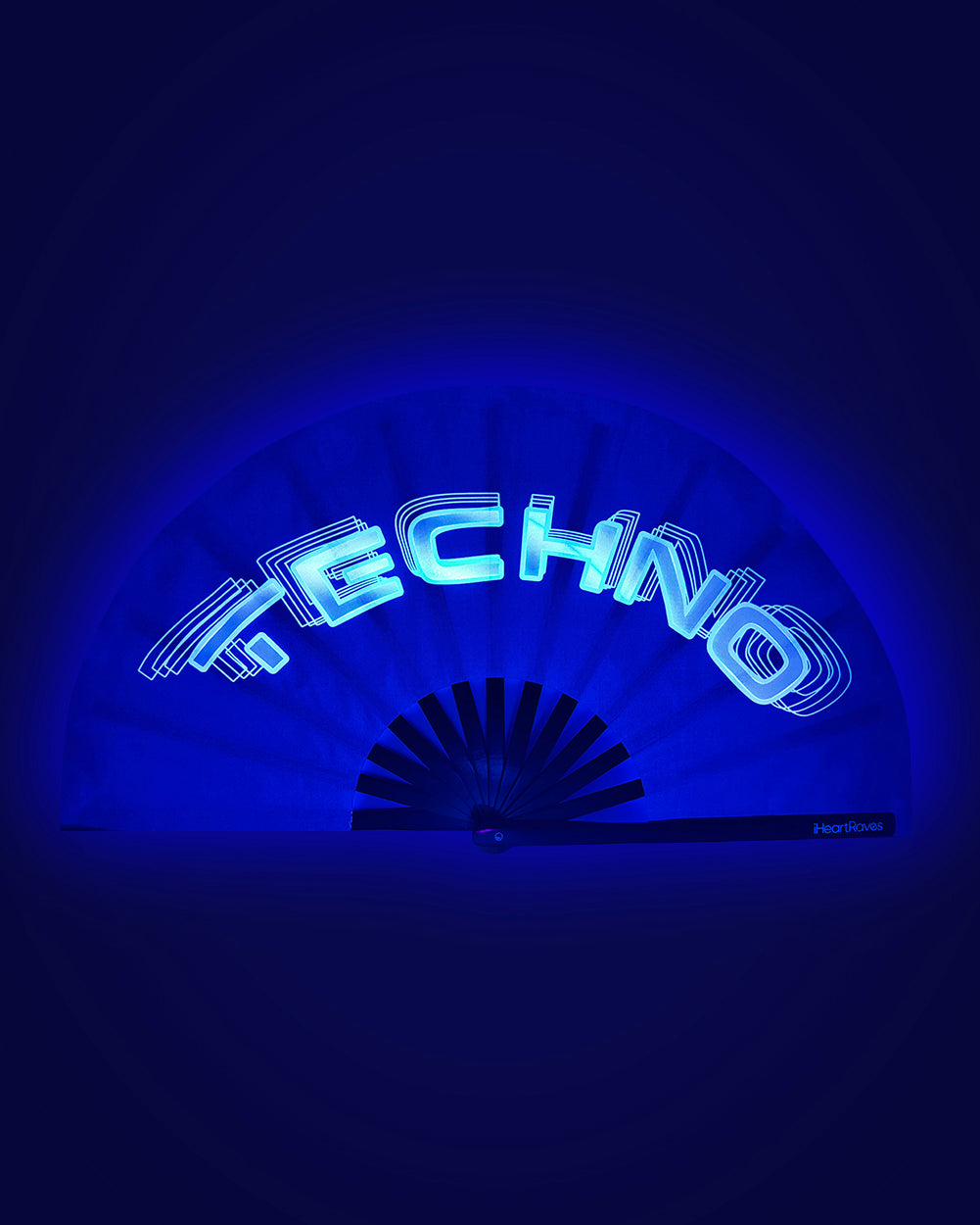 TECHNO UV Reactive Hand Fan