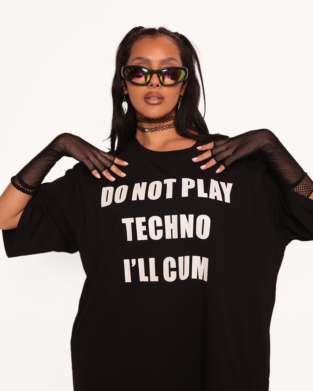 Do Not Play Techno Oversized Tee